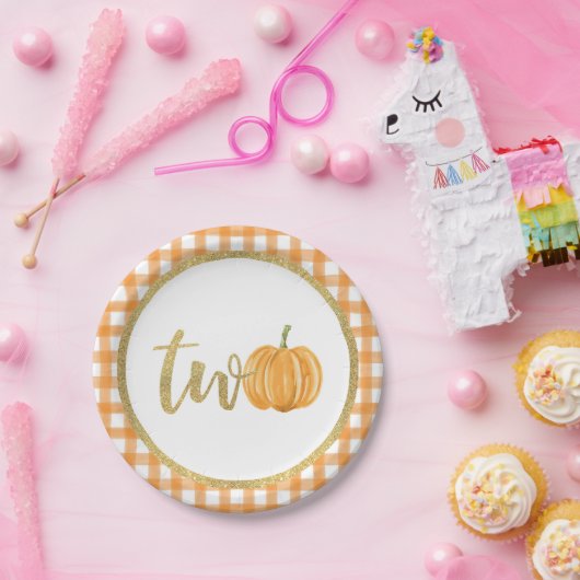 Bord van pompoen 2e verjaardag - Oranje speldensch (Feest)