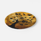 Bord van pompoen, bat en kippen, hagepapier (Gekanteld)