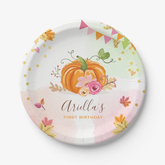 Bord van pompoenpapier Roze goudnajaar (Voorkant)