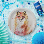 Bord van Red Fox Waterverf Birthday Party Paper (Feest)
