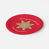 Bord van Red Gingerbrood Snowflake (Gekanteld)