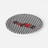 Bord van rood raszuivere auto's (Gekanteld)