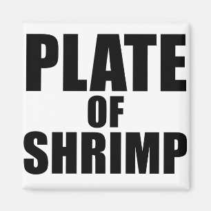 Bord van Shrimp Novelty Funny Food Joke Magneet
