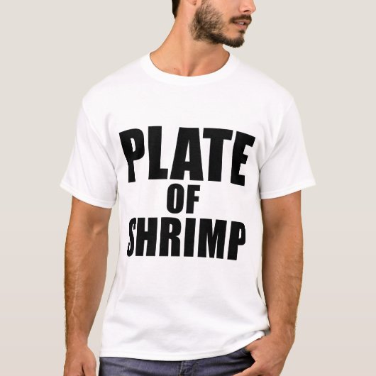 Bord van Shrimp Novelty Funny Food Joke T-shirt (Voorkant)
