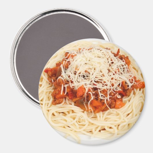 Bord van Spaghetti Dinner Koelkast Magnet (Voorkant / Achterkant)