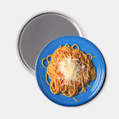 Bord van Spaghetti met Parmesan Cheese Magneet (Voorkant / Achterkant)
