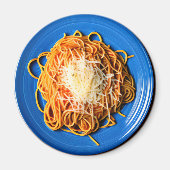 Bord van Spaghetti met Parmesan Cheese Magneet (Voorkant)