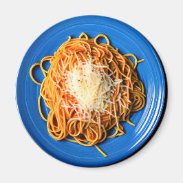 Bord van Spaghetti met Parmesan Cheese Magneet
