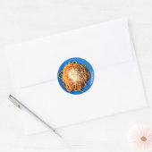 Bord van Spaghetti met Parmesan Cheese Ronde Sticker (Envelop)