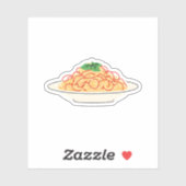 Bord van spaghetti sticker (Vel)