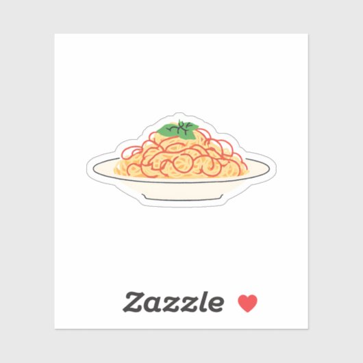 Bord van spaghetti sticker (Vel)
