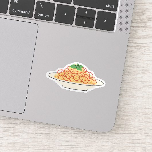 Bord van spaghetti sticker (Detail)
