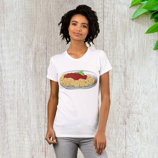Bord van spaghetti vrouwen T-shirt