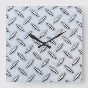 Bord van staaldiamant vierkante klok