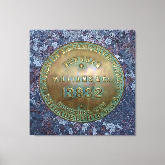 Bord van stoomlocomotievenbouwers canvas afdruk (Voorkant)