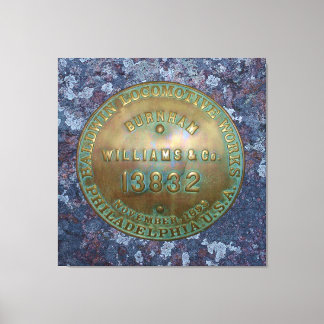 Bord van stoomlocomotievenbouwers canvas afdruk
