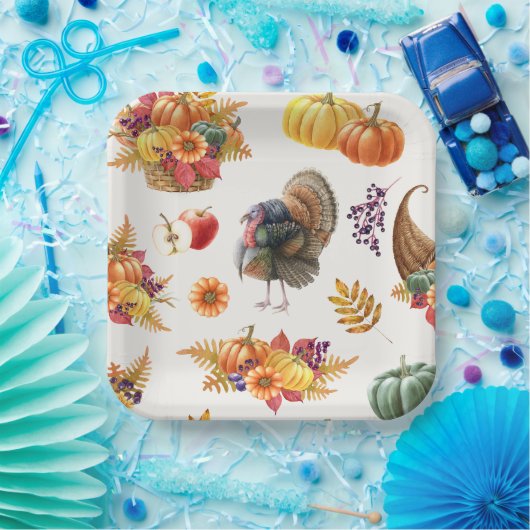 Bord van traditioneel Thanksgiving papier (Feest)