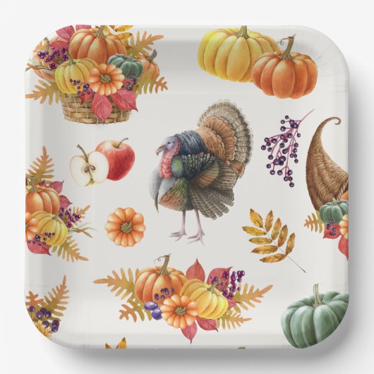 Bord van traditioneel Thanksgiving papier (Voorkant)