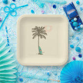 Bord van Tropisch Beach Party-papier (Feest)