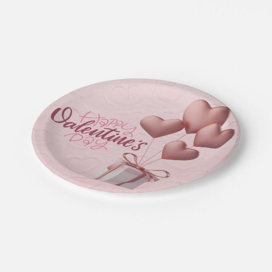 Bord van valentijnse roze ballonnen (Gekanteld)