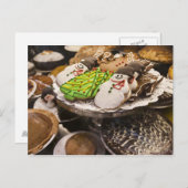 Bord van verse kerstkoekjes feestdagenkaart (Voorkant / Achterkant)