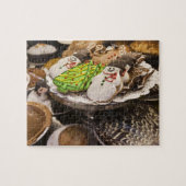 Bord van verse kerstkoekjes legpuzzel (Horizontaal)