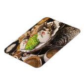 Bord van verse kerstkoekjes magneet (Linkerzijde)