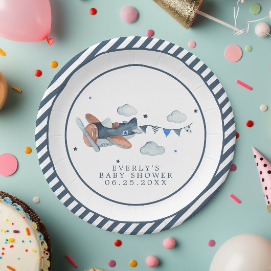 Bord van vliegtuigwolken Baby shower