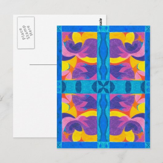 Bord van vruchten briefkaart (Voorkant / Achterkant)