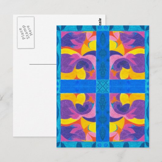 Bord van vruchten briefkaart (Voorkant / Achterkant)