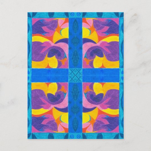 Bord van vruchten briefkaart (Voorkant)