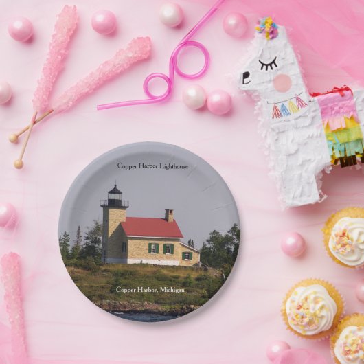 Bord van vuurtoren van koperen haven (Feest)