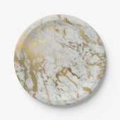 bord van wit en goudmarmer (Voorkant)