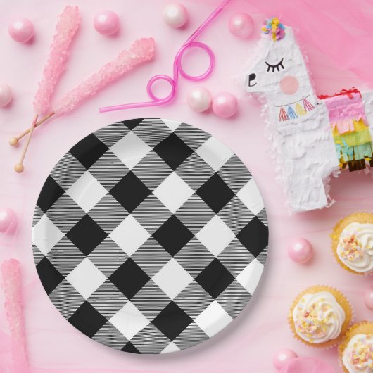 Bord van wit en zwart buffelpapier (Feest)