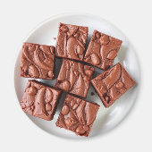 Bord van zelfgemaakte brownies realistisch eten magneet (Voorkant)