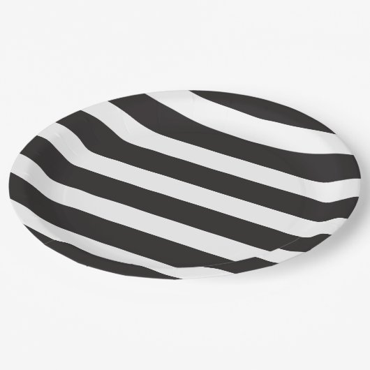 BORD VAN ZWARTE EN WITTE STRIPTE PARTIJ (Gekanteld)