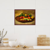 Bord Veggie Salad Poster (Keuken)