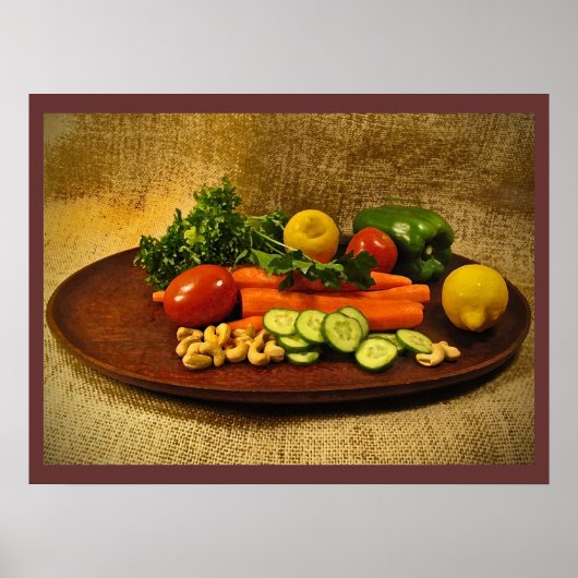 Bord Veggie Salad Poster (Voorkant)