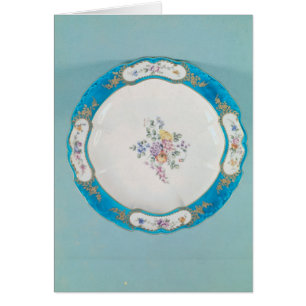 Bord versierd met een bloempatroon, Sevres