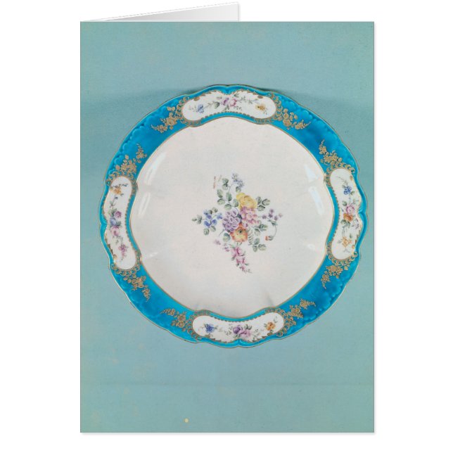 Bord versierd met een bloempatroon, Sevres (Voorkant)