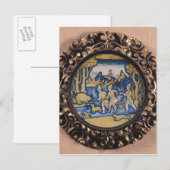 Bord versierd met een jachtplaats briefkaart (Voorkant / Achterkant)