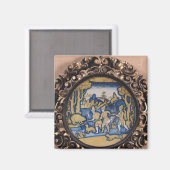 Bord versierd met een jachtplaats magneet (Voorkant / Achterkant)