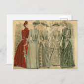 bord Victoriaans mode Briefkaart (Voorkant / Achterkant)