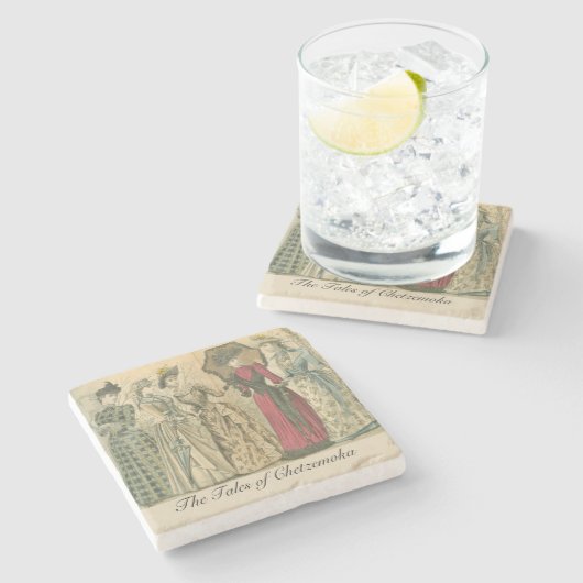 Bord Victoriaans mode Stenen Onderzetter (Zijkant)