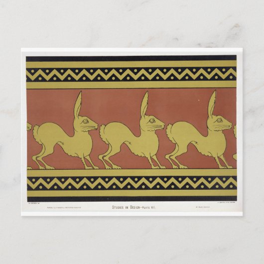 Bord VII van 'Studies in design', c.1874-76 (lit) Briefkaart (Voorkant)