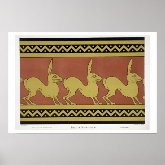 Bord VII van 'Studies in design', c.1874-76 (lit) Poster (Voorkant)
