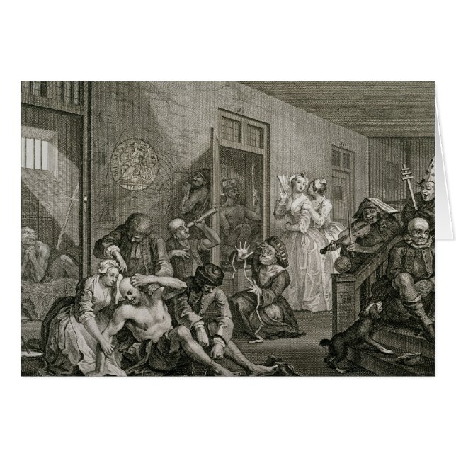 Bord VIII van A Rake's Progress, 1735 (Voorkant Horizontaal)