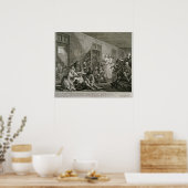 Bord VIII van A Rake's Progress, 1735 Poster (Keuken)