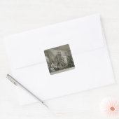 Bord VIII van A Rake's Progress, 1735 Vierkante Sticker (Envelop)