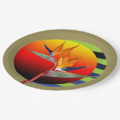 Bord | Vogel van de Paradise-bloem Tropisch Abstra (Gekanteld)